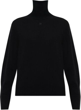 Courr&egrave;ges Dames, Truien, Zwart, Maat: M Wol