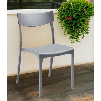 Dmora Sillas De Jard&iacute;n Orcus, Silla De Jardin, Asiento Exterior Multiusos, Banco De Jard&iacute;n, Made In Italy, 54x46 H80 Cm, Antracita - Dmora
