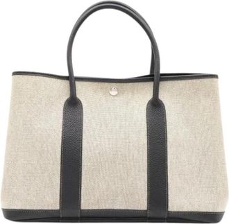 Herm&egrave;s Pre-owned Garden Tote Bag - Dames - Vintage Shopper - Beige - ONE Size - Vintage
