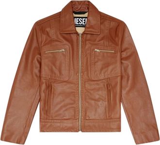 Diesel L-Cale bruin leren jack