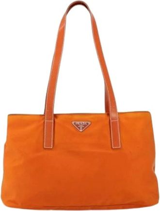 Prada Pre-owned Tote Bags, female, Orange, Size: ONE SIZE Pre-owned Vintage tote