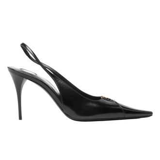 Saint Laurent Babylone Breteuil Pump - Dames - Schoenen - Zwart - Maat: 37 1/2 EU Leer