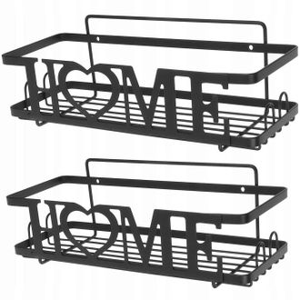 OEM Estante Colgante Metal Negro Ba&ntilde;o Cocina