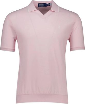 Polo Ralph Lauren Tops, Heren, Roze, M, Roze poloshirt met korte mouwen