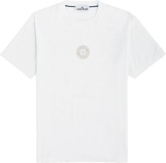 Stone Island Logo-print Cotton T-shirt - White - S