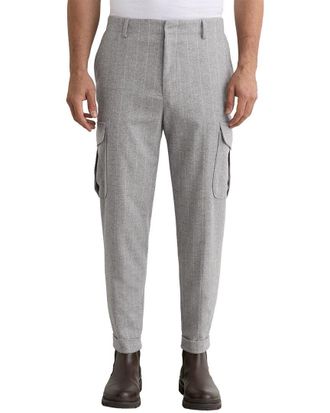 Reiss Chalk Pinstripe Flannel Wool-Blend Trouser