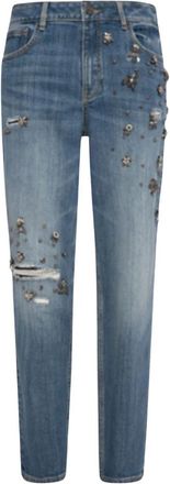 Fracomina Straight Jeans - Dames - Regular Fit Jeans - Blauw - W27 - Katoen - Jeans
