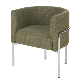 Maisons du monde Sill&oacute;n de mesa verde con patas de acero cromado