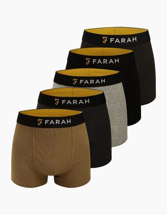 Farah Mens Carmi 5 Pk Box - Multi - Size: 32/30/31