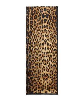 Roberto Cavalli Silk Scarf With Jaguar Skin Print