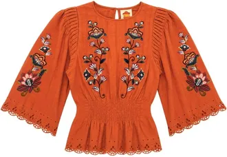Farm Rio Mujer, Blusas y Camisas, Naranja, Talla: L