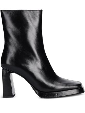 Jeffrey Campbell square-toe zip-up ankle boots - Black