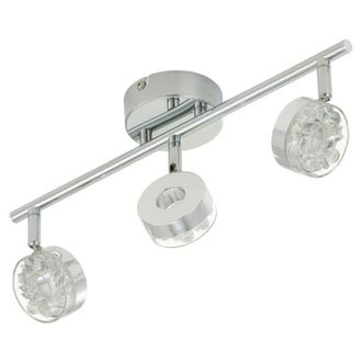 Briloner Barra 3 faretti led orientabili 3,5W 350LM 3.000K - struttura in metallo/plastica cromata 420MM - Briloner