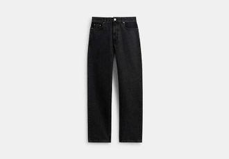 Coach Black Taper Jeans In Organic Cotton