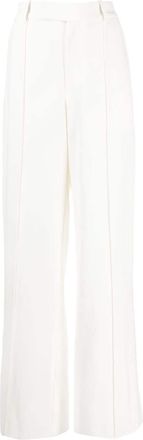 Proenza Schouler straight-leg trousers - women - Triacetate/Viscose/Polyester/Rayon - 8 - White