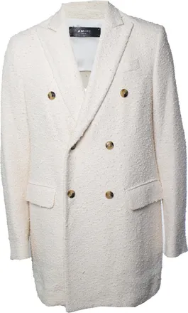 Amiri witte boucl&eacute; blazer