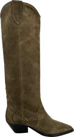 Isabel Marant Denvee Knee-High Boots in Brown Suede