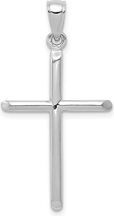 Diamond2Deal 10k Gold Tubular Cross Pendant