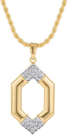 st. Moran Hexagon Pav&eacute; Pendant Necklace in Gold at Nordstrom