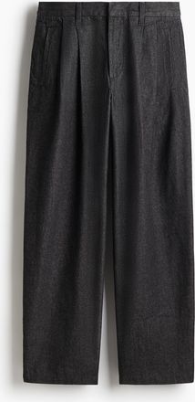H&M Denimhose in Relaxed Fit - Schwarz