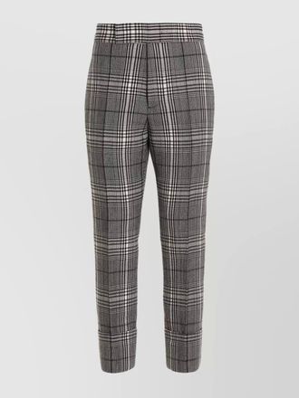 SAPIO checkered cuffed hem trousers included pockets