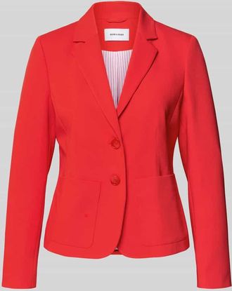 More & More More & More Slim Fit Blazer mit Reverskragen in Rot, Gr&ouml;&szlig;e 34
