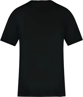 3.Paradis Womens Embroidered Cotton T-Shirt Black