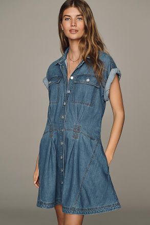 Pilcro 100% Cotton Denim Mini Shirtdress