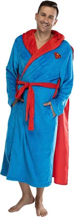 Intimo DC Comics Adult Superman Plush Fleece Hooded Costume Robe One Size