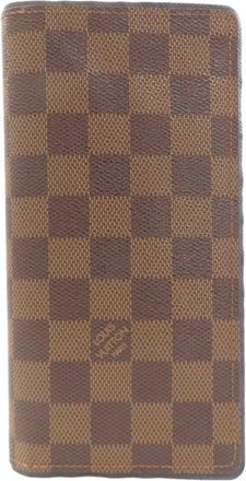Louis Vuitton Damier Canvas Ebene Damier Canvas Long Wallet (Bi-Fold) (Pre-Owned)