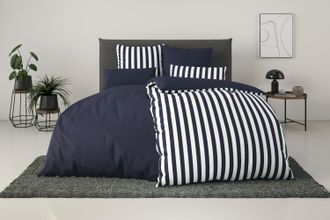 ANDAS Wendebettwäsche »Greta« 3 tlg. Bettwäsche mit Streifen in verschiedenen Qualitäten, ab 135x200 cm