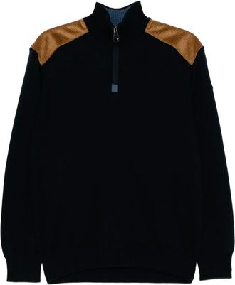 Paul & Shark Maglione con mezza zip - Blu