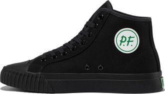 PF Flyers 1993 Black High Top Sneakers for Men and Women, Original Canvas Hi-Top Athletic Shoe, Unisex All Black Shoes, 1993 Black, 12.5 US Women/11 US Men