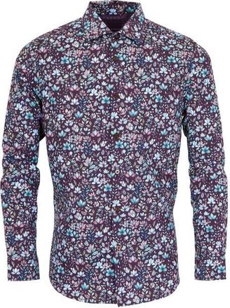 Lords of Harlech Nicoli Button-Up Shirt in Mystic Floral Plum at Nordstrom, Size Xx-Large