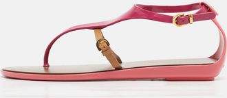 Sergio Rossi Multicolor Jelly And Leather Flat Sandals