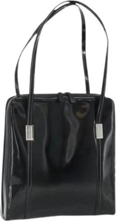 Gucci Pre-owned Tote Bags, female, Black, Size: ONE SIZE Pre-owned Patent Leather Tote Bag