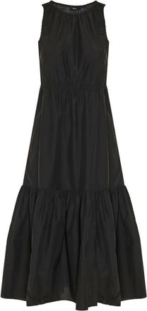 Theory Abito midi con balze - Nero