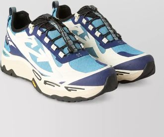 Off-white paneled low-top sneakers