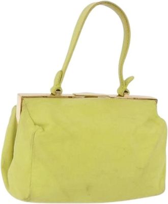 Miu Miu Pre-owned Mini Hand Bag - Dames - Vintage Mini Tas - Groen - ONE Size - Leer - Vintage