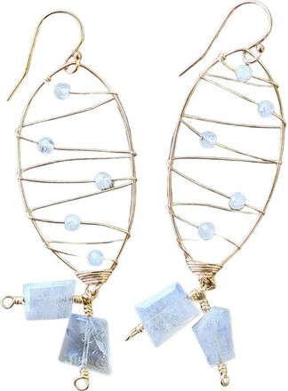 A Blonde and Her Bag Malibu Earring in Moonstone