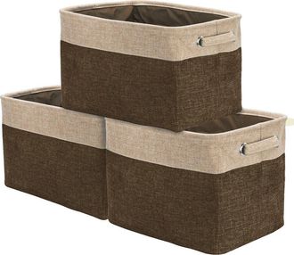 Sorbus Brown Twill Storage Basket - Set of 3 in Brown Z/dnu at Nordstrom Rack