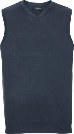 Russell Athletic Russell Collectie Heren V-hals Mouwloos Gebreide Trui-trui-top / Trui-trui (Franse marine)
