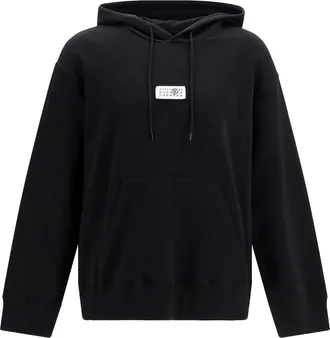 Maison Margiela Mens Cotton Hoodie Black Sweatshirts Sweater