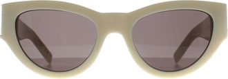 Saint Laurent Cat Eye Womens Ivory Grey SL M94 - White - One Size