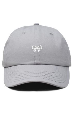 Dalix Bow Dad Cap in Gray at Nordstrom