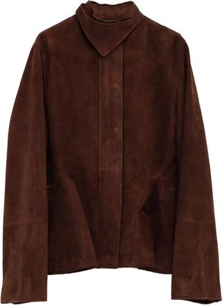 Alaia Suede Goatskin Peplum Jacket