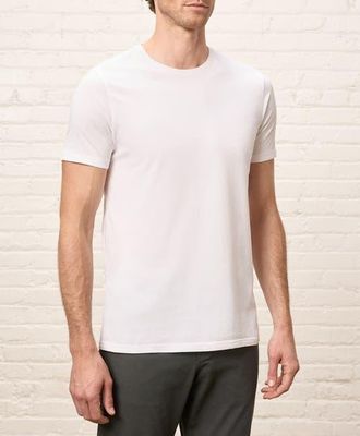 Pact Organic Cotton Mens Softspun Essential Crewneck Tee in White at Nordstrom, Size Xx-Large