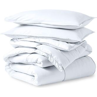 Bare Home All-Season Down Alternative Comforter Set - Oversized Queen in White at Nordstrom