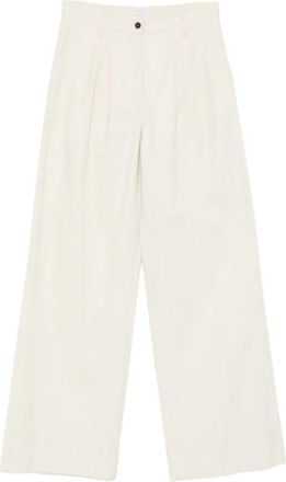 Malo Broeken, Dames, Beige, M, Wijde Broek