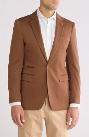 T.R. Premium Super Stretch Cotton Blend Blazer in Coffee at Nordstrom Rack, Size Xx-Large